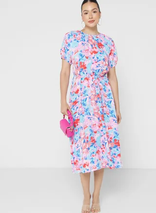 Floral Puff Sleeve Dress 