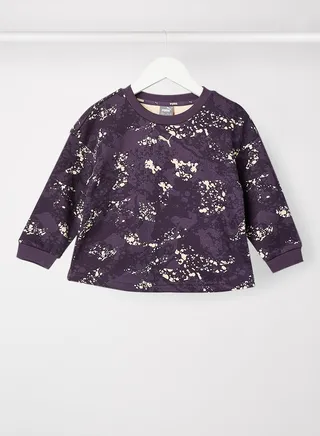 Kids/Teen Alpha Printed Crew Sweatshirt Purple 
