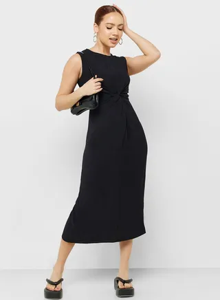 Strap Ruched Detail Dress 