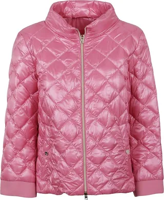 Herno Mock-Neck Quilted Bomber Jacket