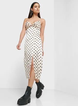 Strappy Dress With Twist Front Detail 