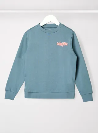 Girls Casual Sweatshirt Turquoise Blue 