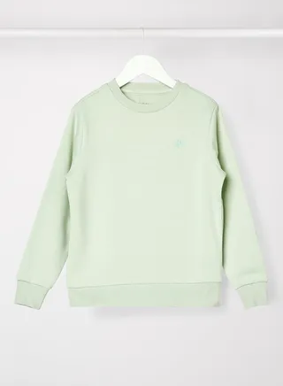 Girls Plain Casual Sweatshirt Mint Green 