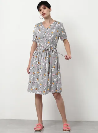 Loose Fit Casual Dress Multicolour 