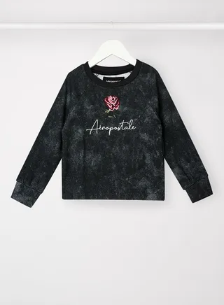 Kids/Teen Embroidered Sweatshirt Black 