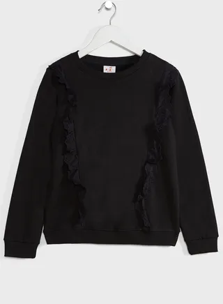 Sweatshirt With Frills 