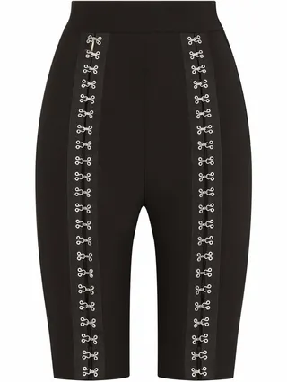 Hook-And-Eye Fastening Detail Shorts