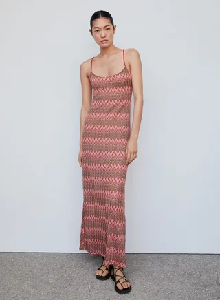 Strappy Printed Dress 