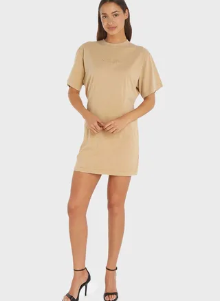 Crew Neck Logo T-Shirt Dress