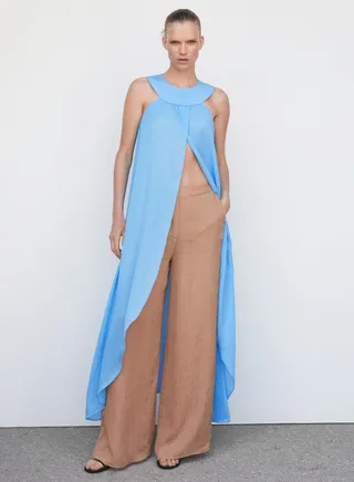 Halter Neck Wrap Detail Dress 