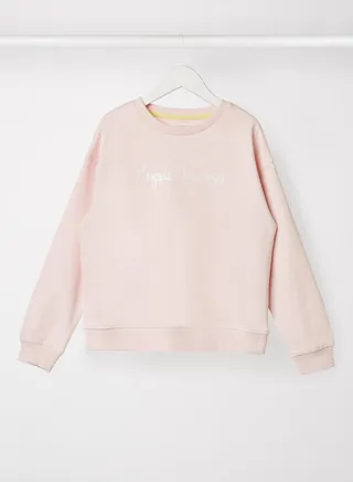 Girls Logo Long Sleeve Sweatshirt Pink 