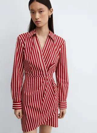 Striped Wrap Dress 
