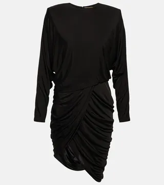 Ruched jersey minidress