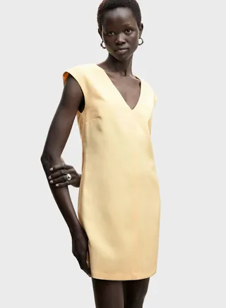 V-Neck Knitted Dress 
