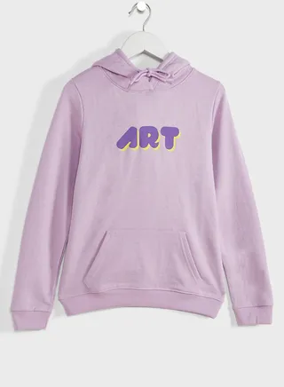 Text Printed Hoodie 
