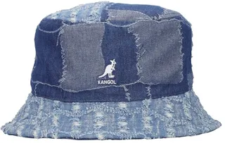 Patchwork cotton denim bucket hat