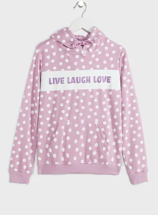 Girls Printed Hoodie 
