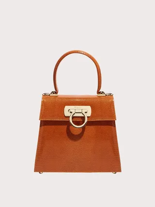Ferragamo Women Iconic Top Handle (S) Orange