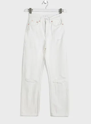 Kids Distressed Mom Fit Jeans 