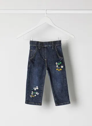Fashionable Casual Jeans Denim Blue 