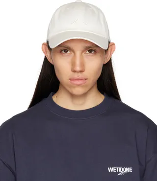 We11done White Small Logo Cap