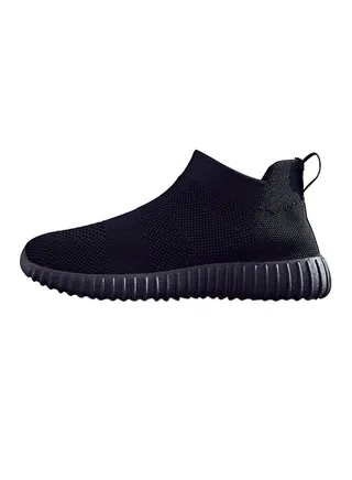 2018 Fashion Breathable Fly Knit Sneakers Black 