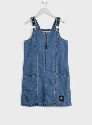 Kids Aline Dungaree Denim Dress 