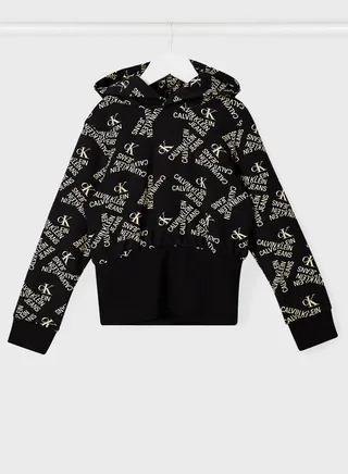 Kids Logo All-Over Print Hoodie 