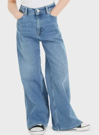 Kids Essential Wide Leg Fit Jeans 