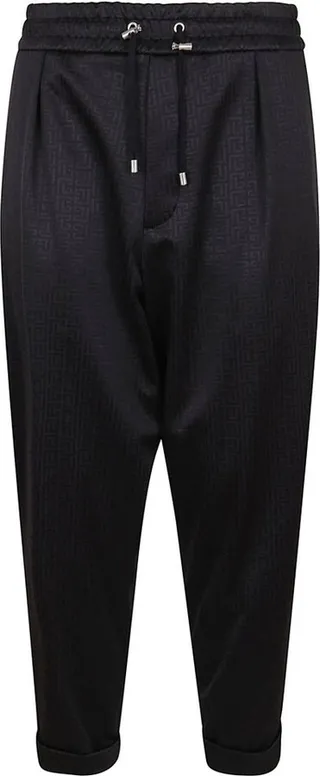 Balmain 4G Patterned Drawstring Tapered Trousers