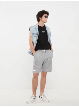 Standard Pattern Waist Tie Detail Men's Shorts 