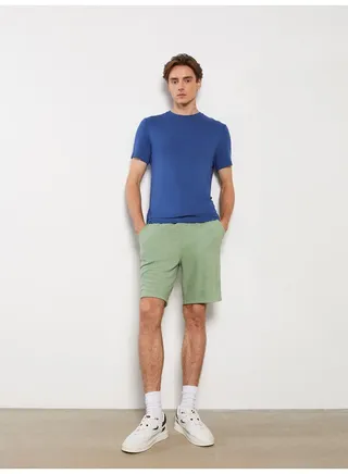 Slim Fit Binding Detail Men's Shorts 