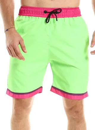 Caesar men Printed Swim Short, Water Proof 100% Polyester Fabric,multicolour,M 