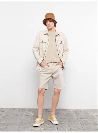 Standard Pattern Textured Men's Shorts 