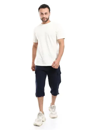 Knee Pockets Plain Summery Pantacourt 