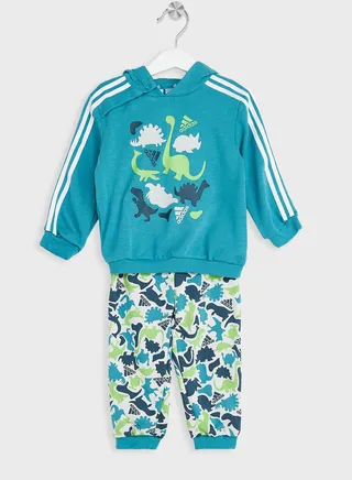 Dino Camo Allover Print French Terry Jogger Set 