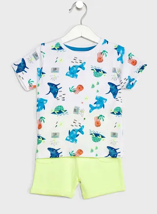 Infant Graphic T-Shirt & Shorts Set 