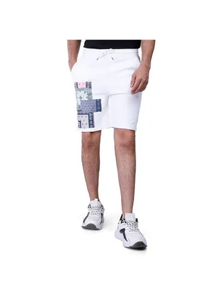 Coup Printed Short For Men - loose Fit - White & Multi Color 