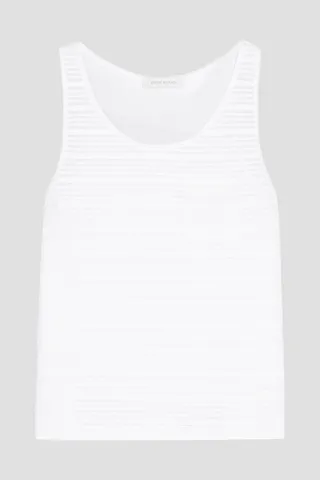 Open-knit cotton tank