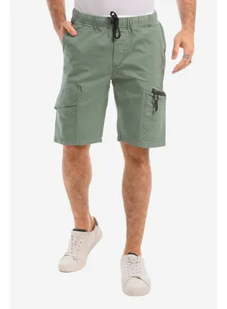 Elastic Waist With Drawstring Pale Gabardine Short 