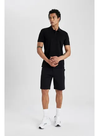 Man Standart Fit Knitted Shorts 
