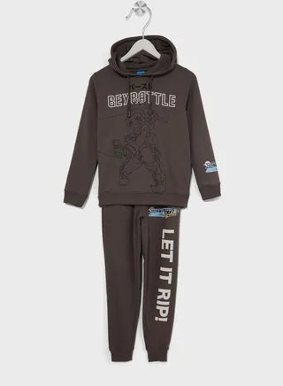 Boys Dragon Ball Printed Hoodie And Jogger Set 