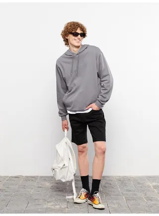 Standard Pattern Textured Men's Shorts 