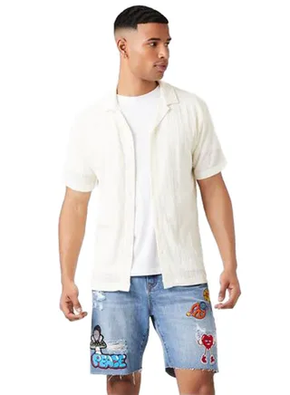Hazy Daze Patch Denim Shorts 