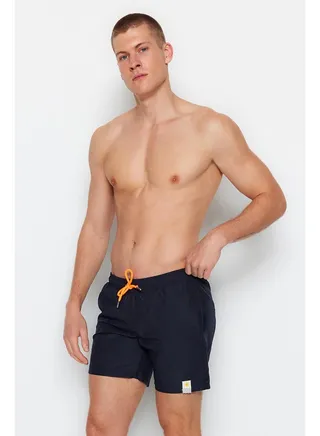 Navy Blue Men's Standard Length Sea Shorts 