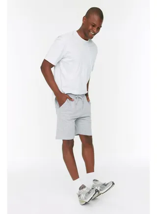 Gray Men's Regular Fit Shorts & Bermuda 
