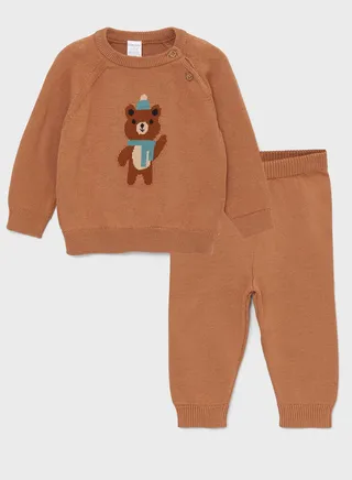 Infant Printed Knit Top & Bottom Set 