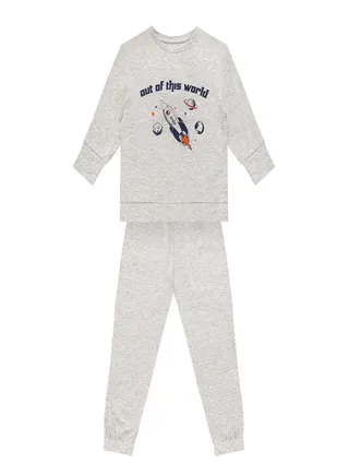 1 Pack Boys Greentreat Organic Cotton Oversized Sweatshirt and Slouch Jogger 