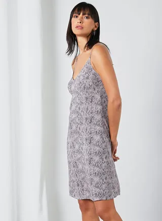 Printed Mini Dress Pink/Grey 