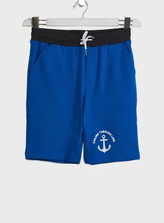 Text Printed Shorts 